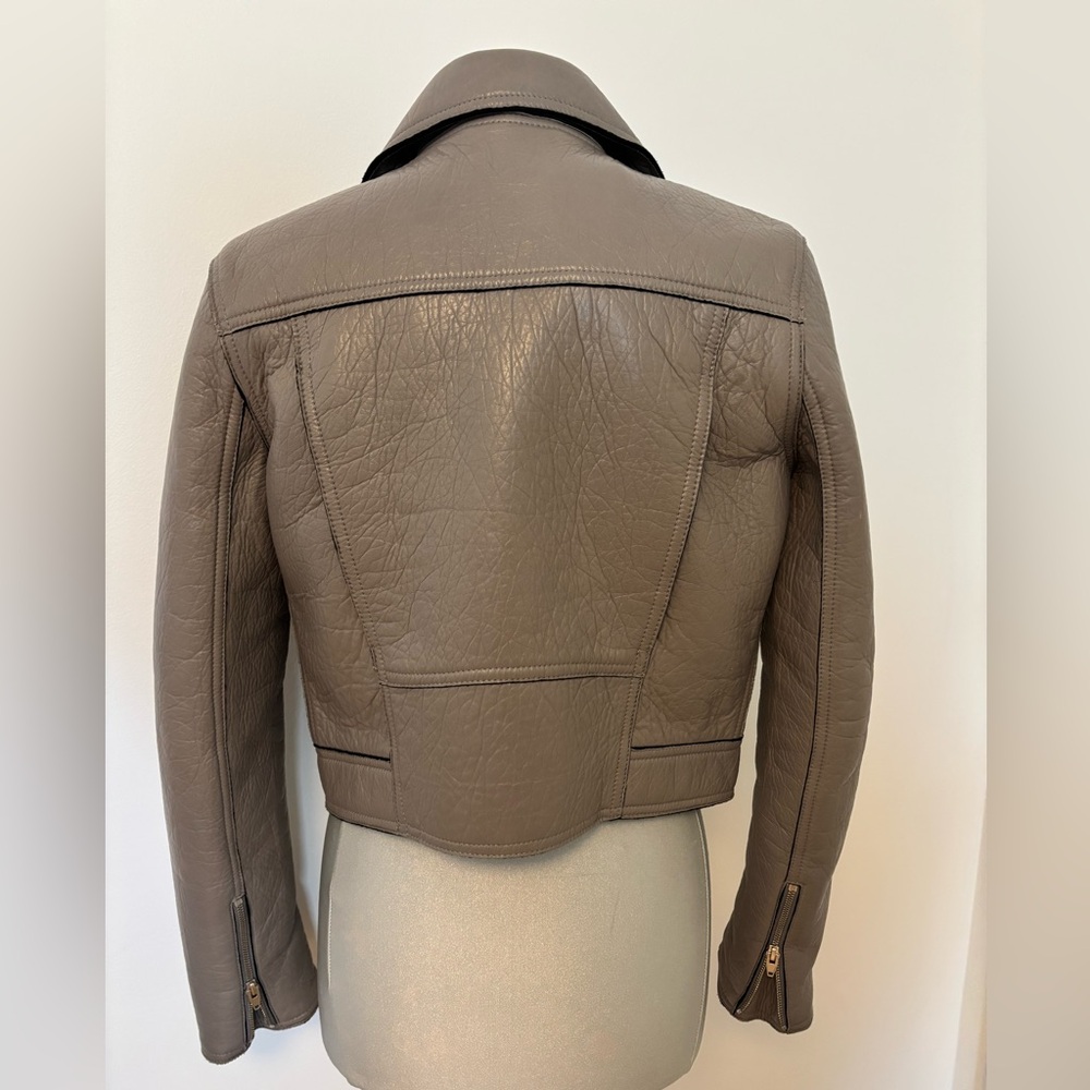 New T Alexander Wang Grey Leather Jacket - Picture 12 of 13